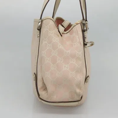 Pre-owned Gucci Abbey Pink Canvas Tote Bag ()