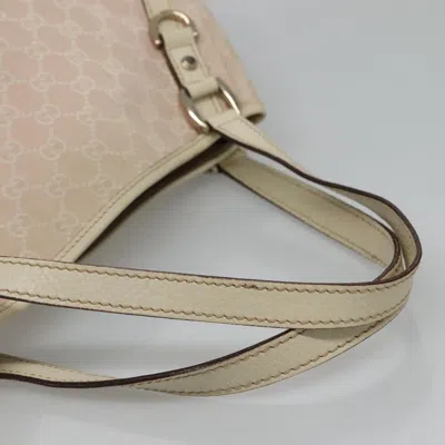 Pre-owned Gucci Abbey Pink Canvas Tote Bag ()