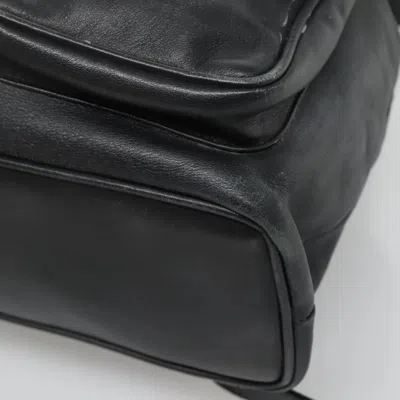 Pre-owned Gucci Bamboo Black Leather Backpack Bag ()