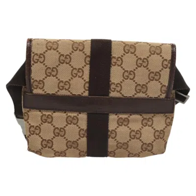 Pre-owned Gucci Belt Bag Beige Canvas Shoulder Bag ()