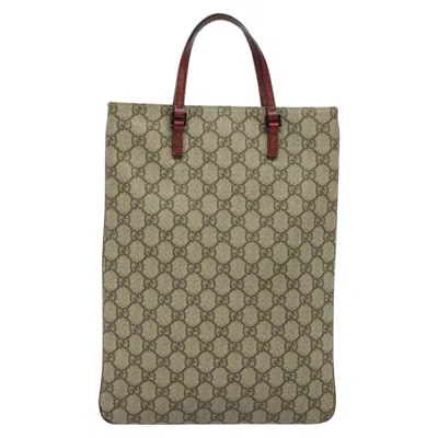 Pre-owned Gucci Gg Canvas Beige Canvas Tote Bag ()