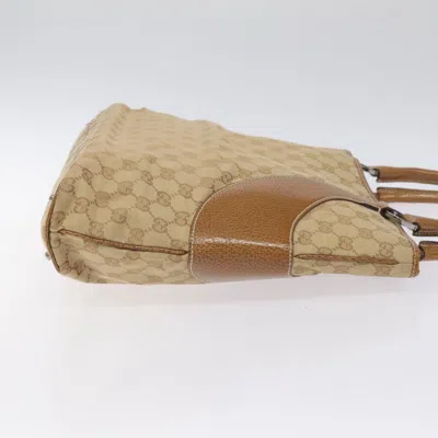 Pre-owned Gucci Gg Canvas Beige Canvas Tote Bag ()