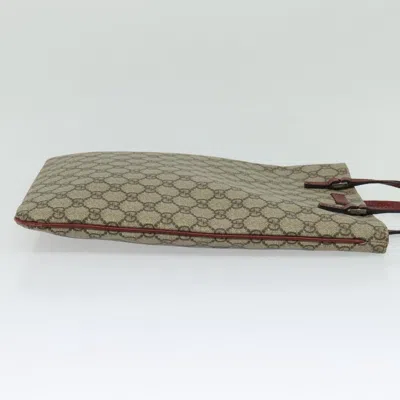 Pre-owned Gucci Gg Canvas Beige Canvas Tote Bag ()
