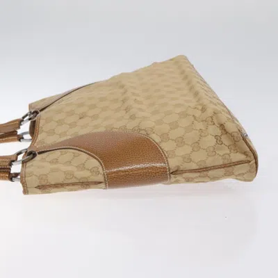 Pre-owned Gucci Gg Canvas Beige Canvas Tote Bag ()