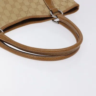 Pre-owned Gucci Gg Canvas Beige Canvas Tote Bag ()