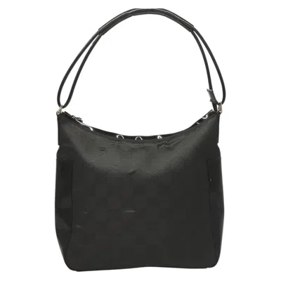 Pre-owned Gucci Gg Canvas Black Nylon Shoulder Bag ()