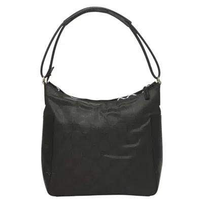 Pre-owned Gucci Gg Canvas Black Nylon Shoulder Bag ()