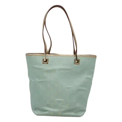 Pre-owned Gucci Gg Canvas Blue Canvas Tote Bag ()