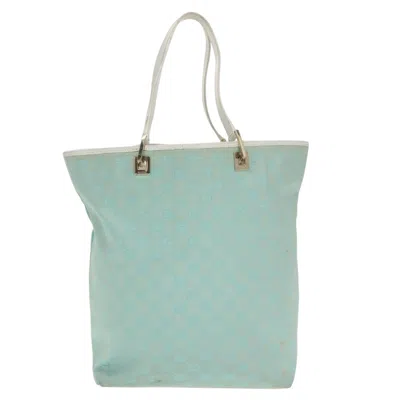 Pre-owned Gucci Gg Canvas Blue Canvas Tote Bag ()