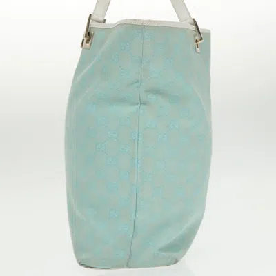 Pre-owned Gucci Gg Canvas Blue Canvas Tote Bag ()