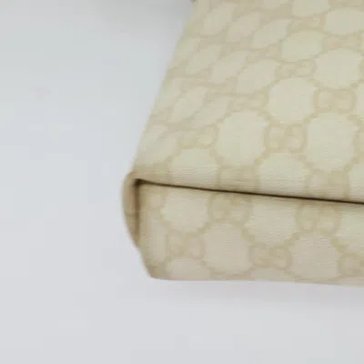 Pre-owned Gucci Gg Canvas White Canvas Shoulder Bag ()