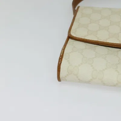 Pre-owned Gucci Gg Canvas White Canvas Shoulder Bag ()