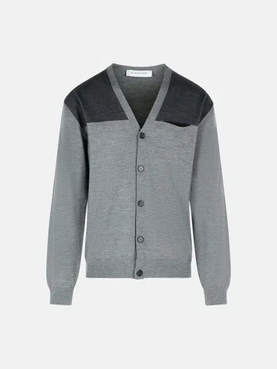 Lanvin Grey Wool Cardigan In Gray