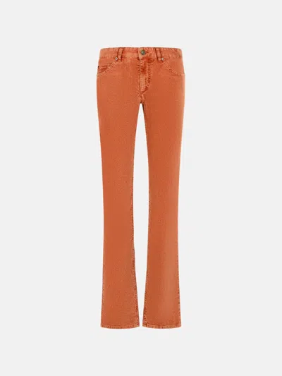 Isabel Marant Étoile Rust Cotton Blend Pants In Orange