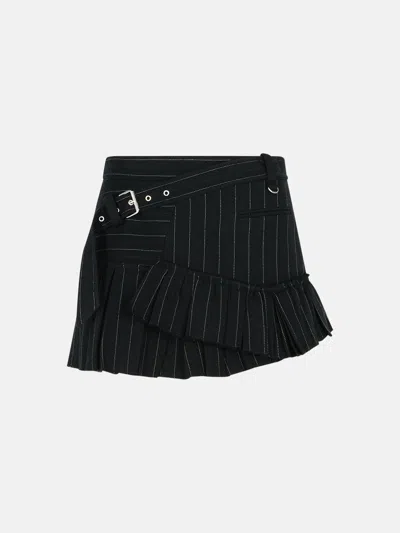 Isabel Marant Skirt In Virgin Wool And Black Cotton In Black