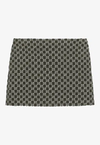 Gucci Gg Pattern Mini Skirt In Multi