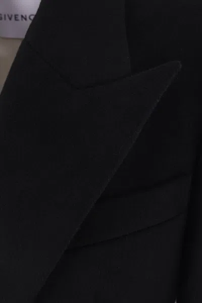 Givenchy Womens Black Regular-fit Double-breasted Wool Coat In Black