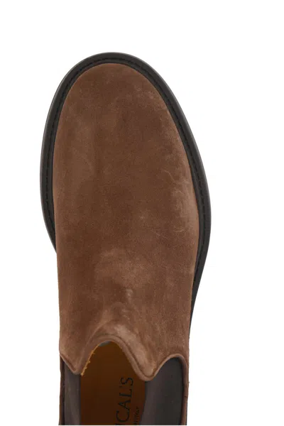 Doucal's Elastic-panel Suede Boots In Brown