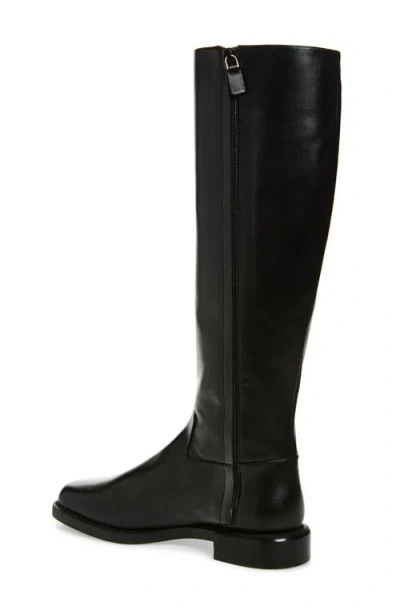 Stuart Weitzman Leather Knee-high Riding Boot In Black