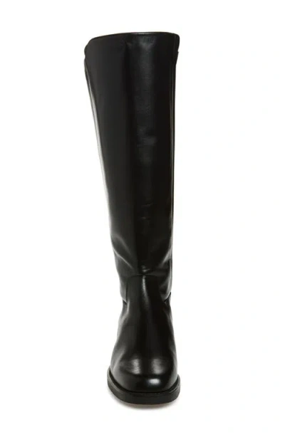 Stuart Weitzman Leather Knee-high Riding Boot In Black