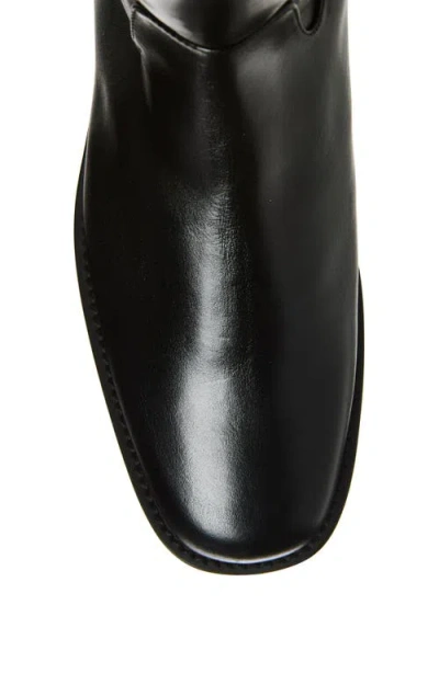Stuart Weitzman Leather Knee-high Riding Boot In Black