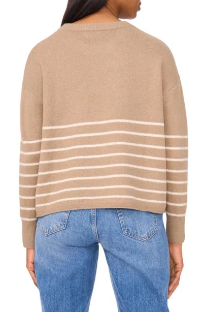Cece Stripe Sweater In Brown