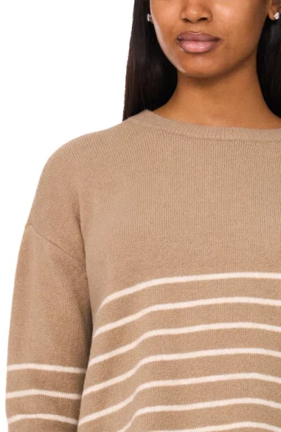 Cece Stripe Sweater In Brown