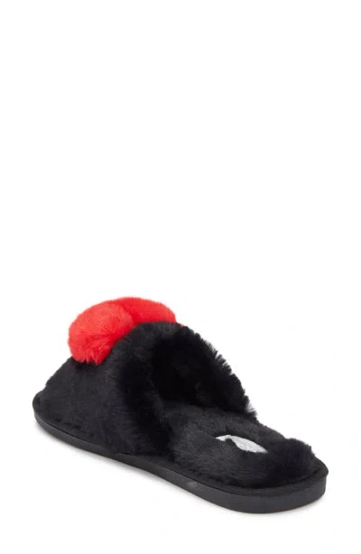 Pj Salvage Faux Fur Slipper In Black