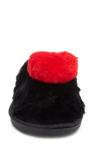 Pj Salvage Faux Fur Slipper In Black