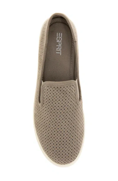 Esprit North Perforated Slip-on Sneaker In Gray