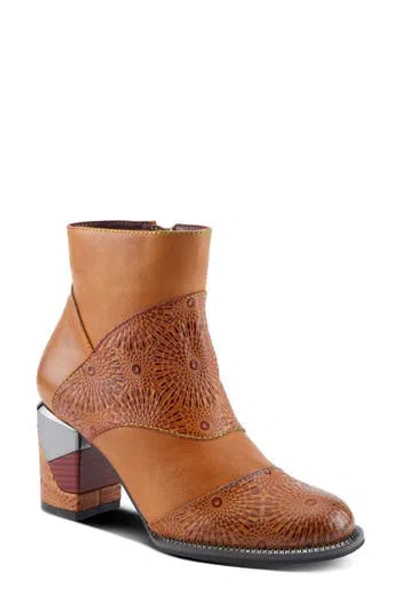 L'artiste By Spring Step Topanga Block Heel Bootie In Brown