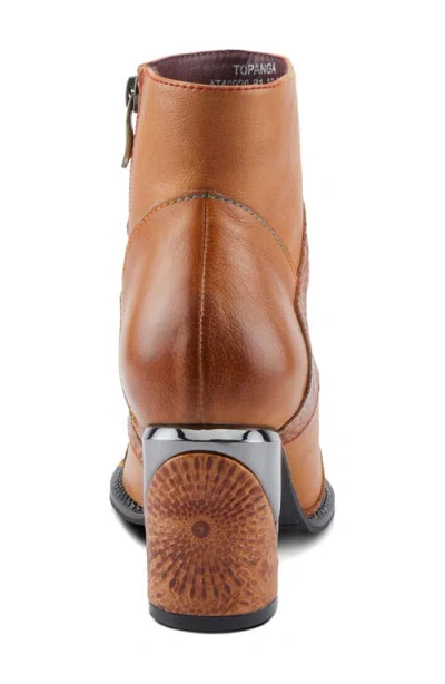 L'artiste By Spring Step Topanga Block Heel Bootie In Brown