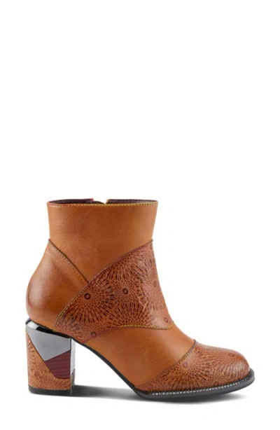 L'artiste By Spring Step Topanga Block Heel Bootie In Brown