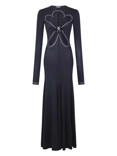 Rabanne Second Skin Effect Long Dress In Blue