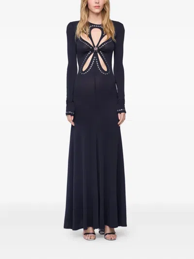 Rabanne Second Skin Effect Long Dress In Blue