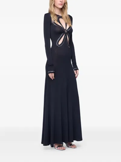 Rabanne Second Skin Effect Long Dress In Blue