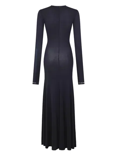 Rabanne Second Skin Effect Long Dress In Blue