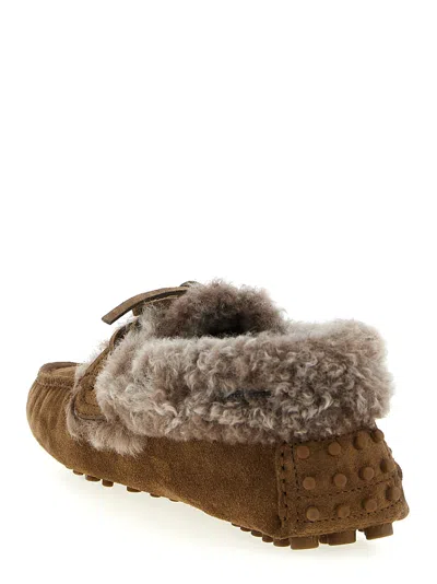 Brunello Cucinelli Suede Moccasin Driving Loafers Lace Detail