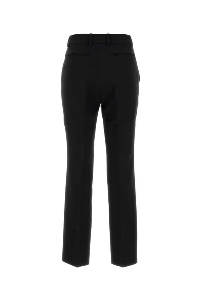 Gucci Embroidered Cotton Blend Pant In Black
