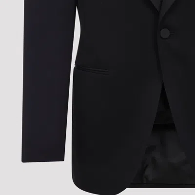 Tom Ford Tuxedo Jacket With Notch Lapel And Pockets In Black