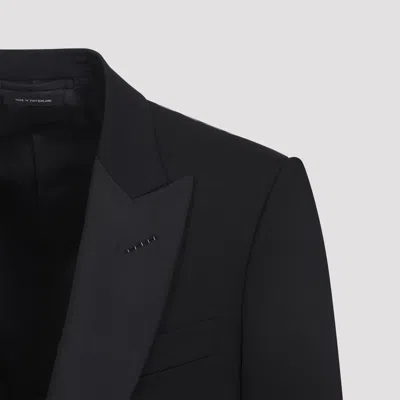 Tom Ford Tuxedo Jacket With Notch Lapel And Pockets In Black