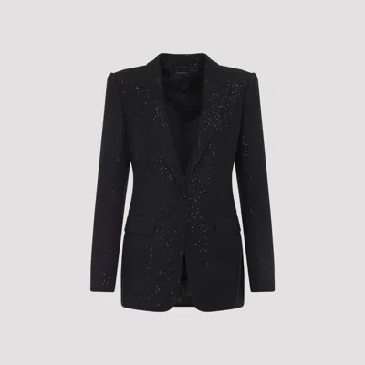 Tom Ford Sequin-embellished Wool-blend Blazer In Black
