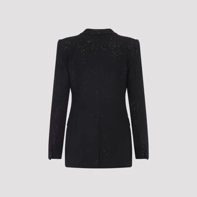 Tom Ford Sequin-embellished Wool-blend Blazer In Black