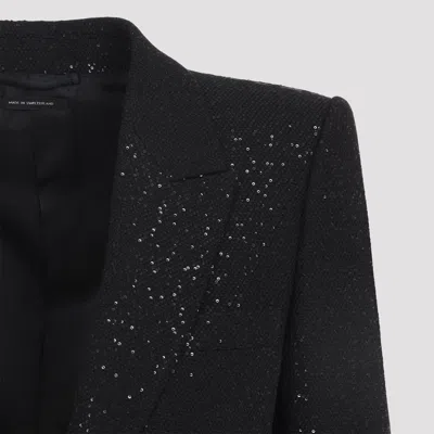 Tom Ford Sequin-embellished Wool-blend Blazer In Black