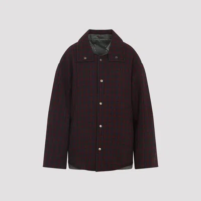 Maison Margiela Checkered Pattern Long Sleeve Jacket In Brown