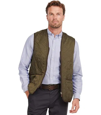 Barbour Polarquilt Zip-liner Vest In Green