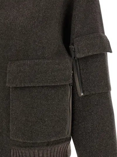 P.a.r.o.s.h P. A.r. O.s. H. Wool Jacket With A Wide Collar In Brown