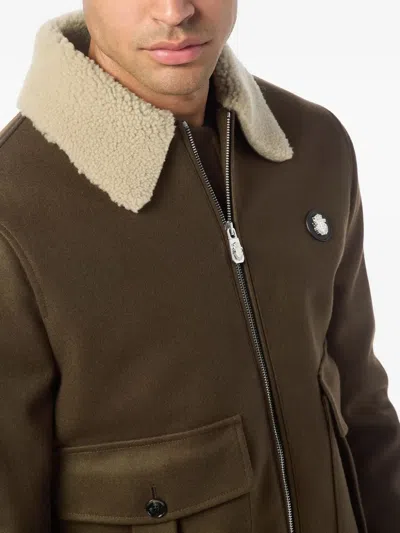 皮毛一体领羊毛夹克