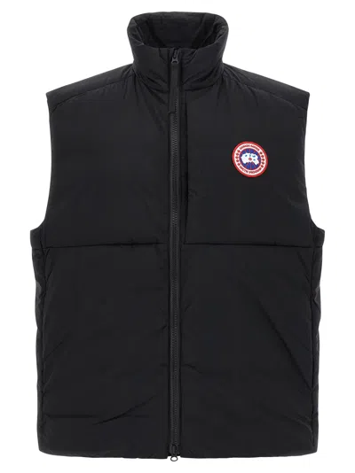 Canada Goose Quilted Sleeveless High Collar Vest In Gold