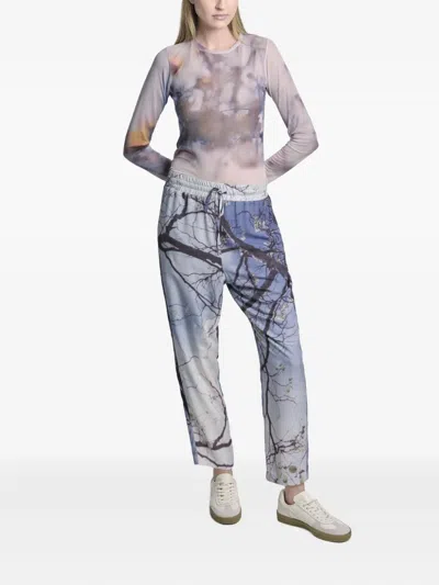 Uma | Raquel Blay Drill Tree-print Drawstring Trousers In Multi